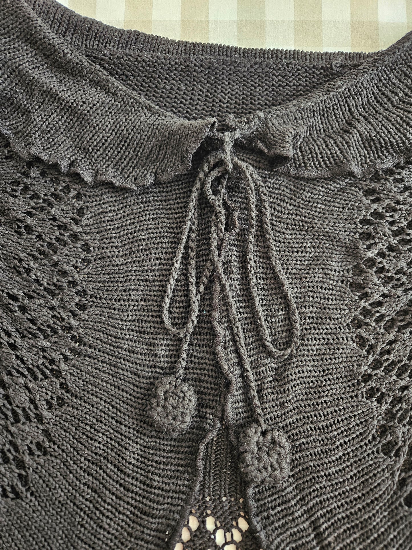 Gilet noir fairycore à manches évasées - M