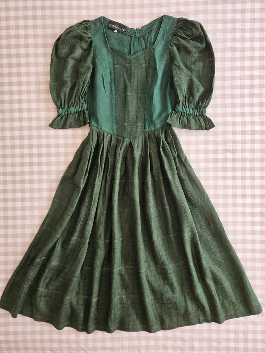 Robe longue verte sapin vintage - L