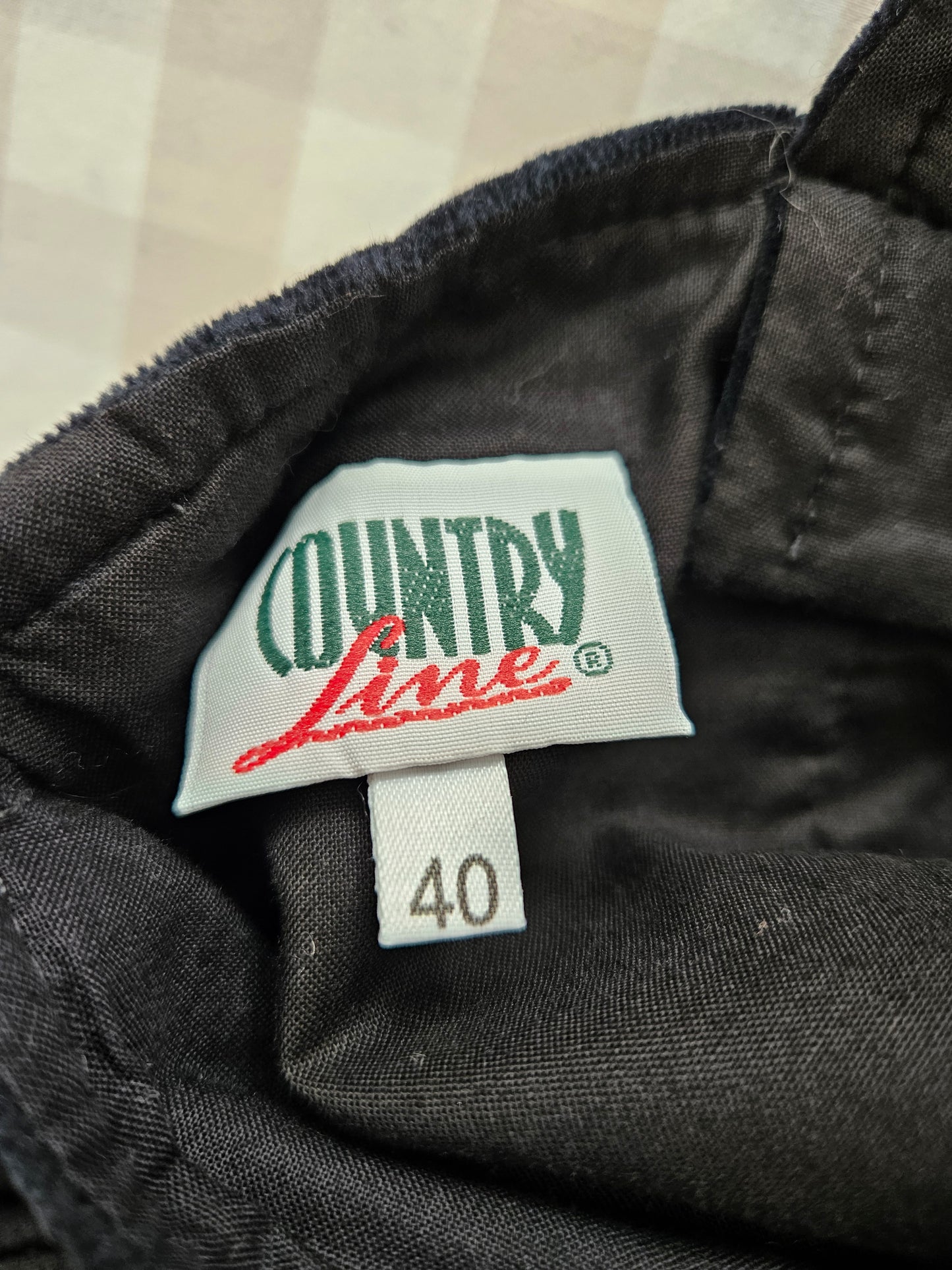 Robe longue noire Anna vintage brodée - M/L