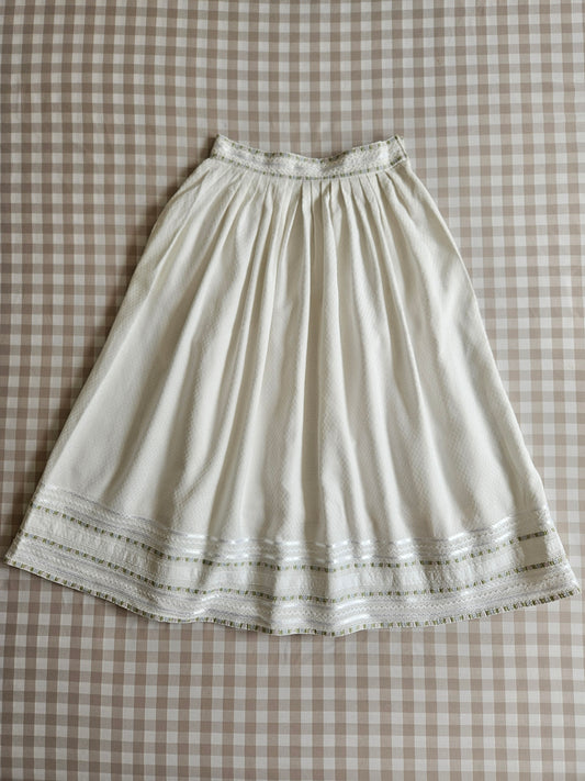 Jupe longue blanche en coton - XS/S