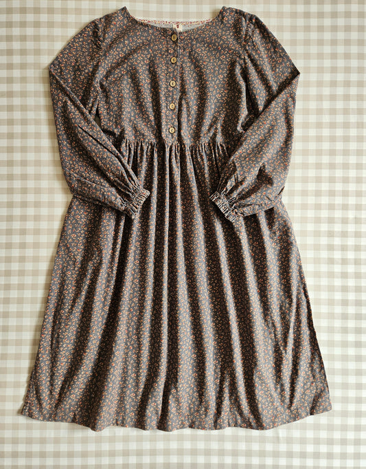 Robe en flanelle fleurie cottagecore