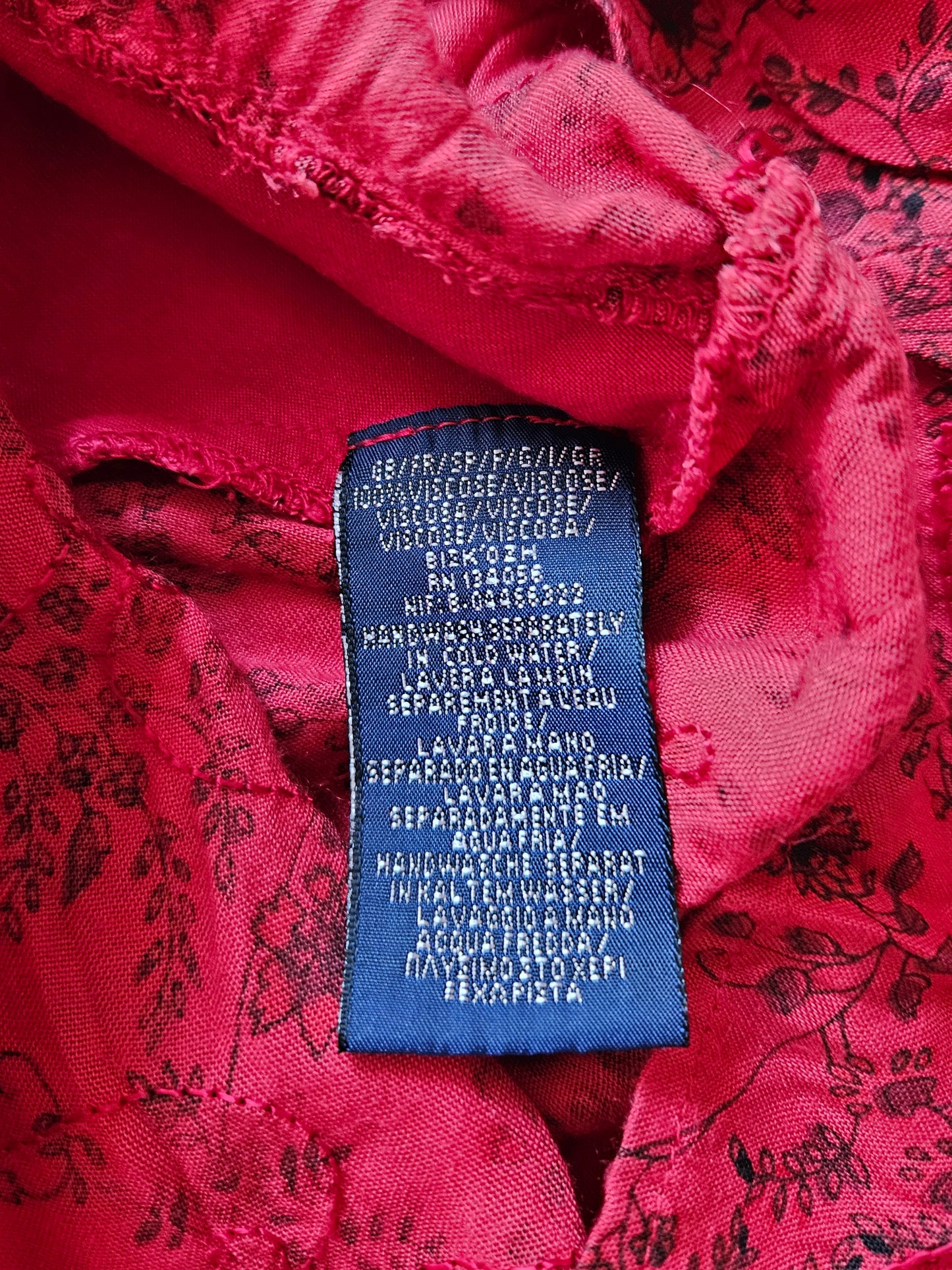 Robe longue rouge brodée fairycore - L