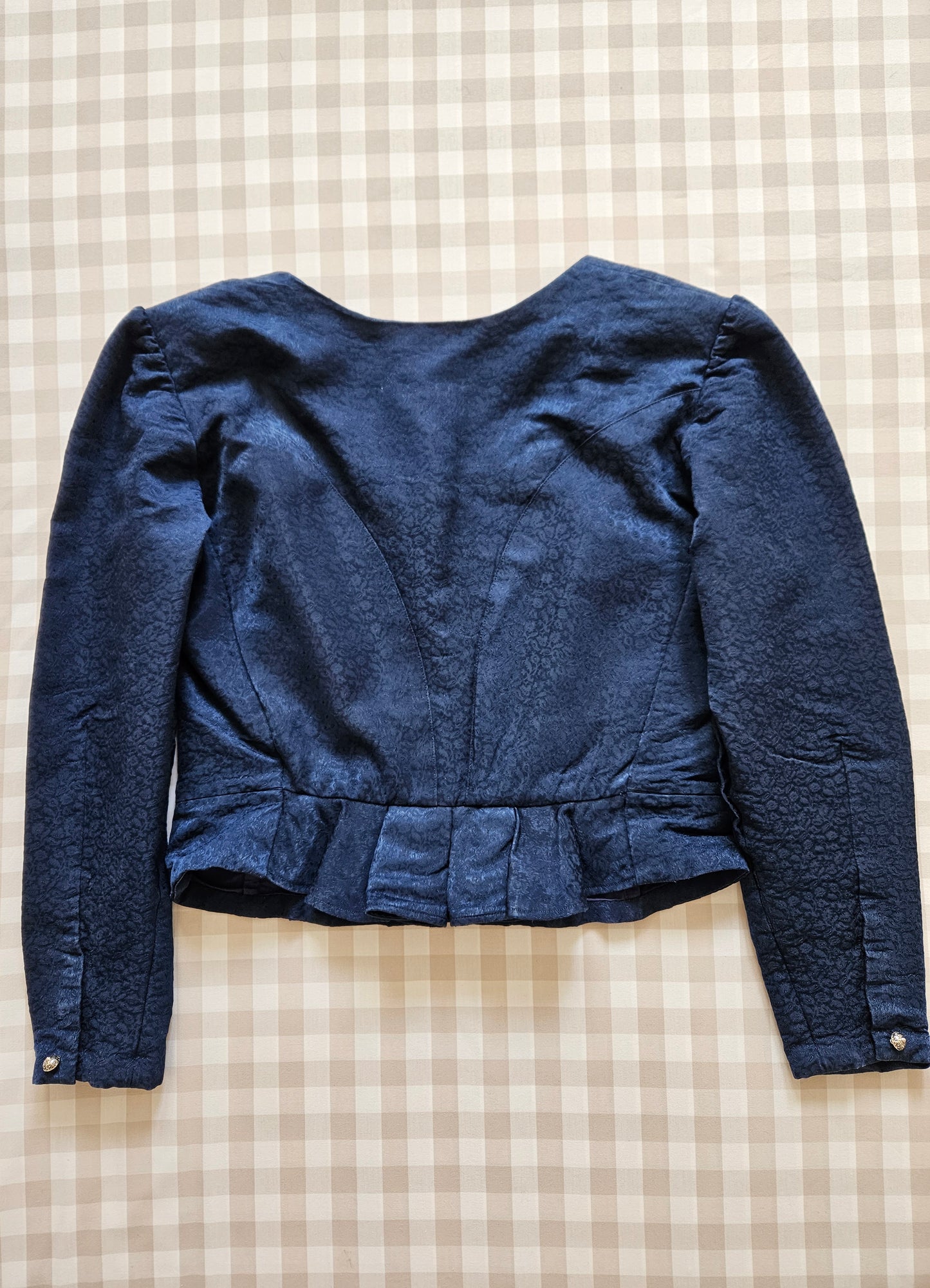 Top darkacademia bleu foncé vintage - M/L