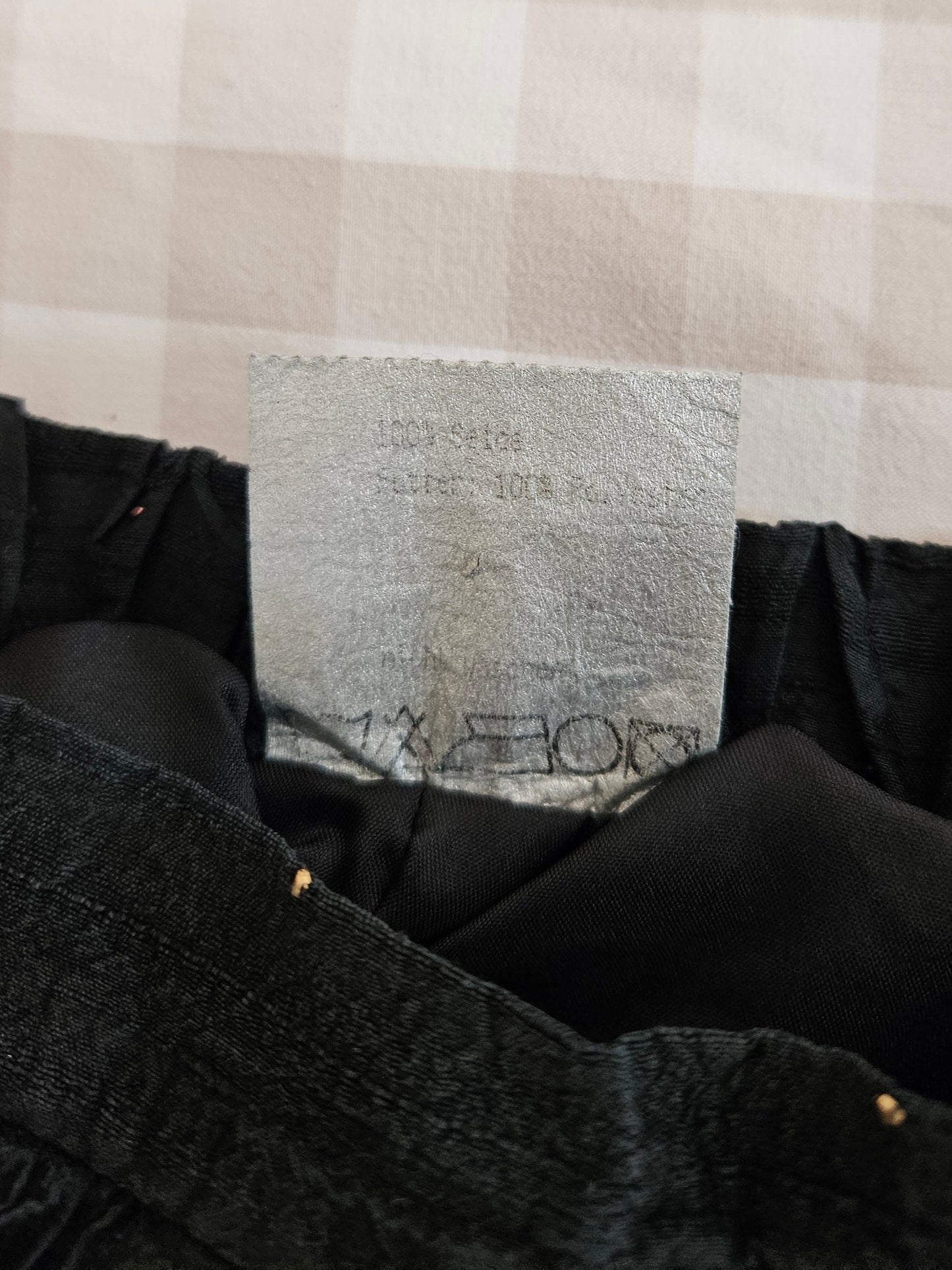 Jupe longue noire Ă pois vintage - XS