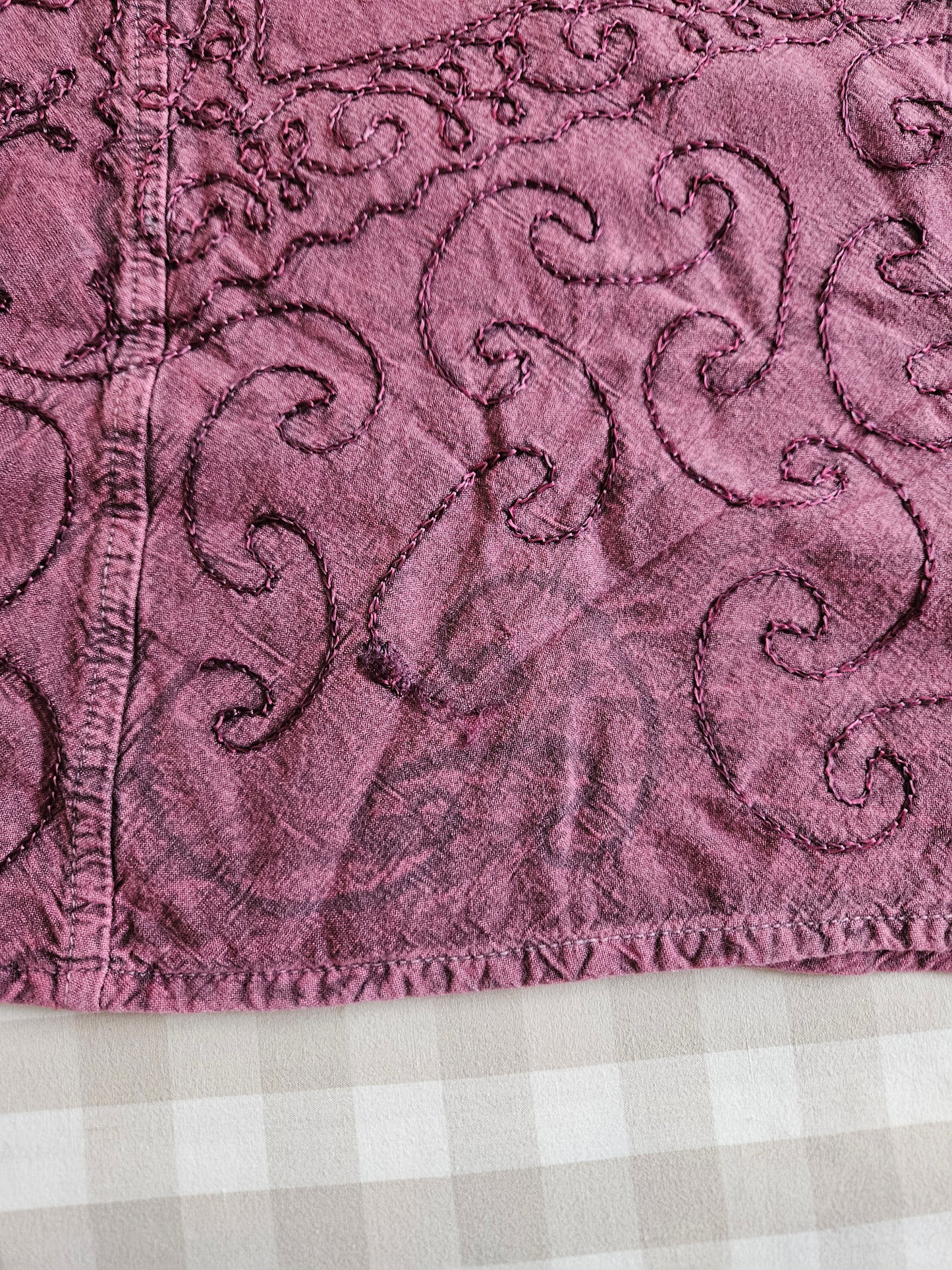 Robe violette brodée fairycore - L/XL