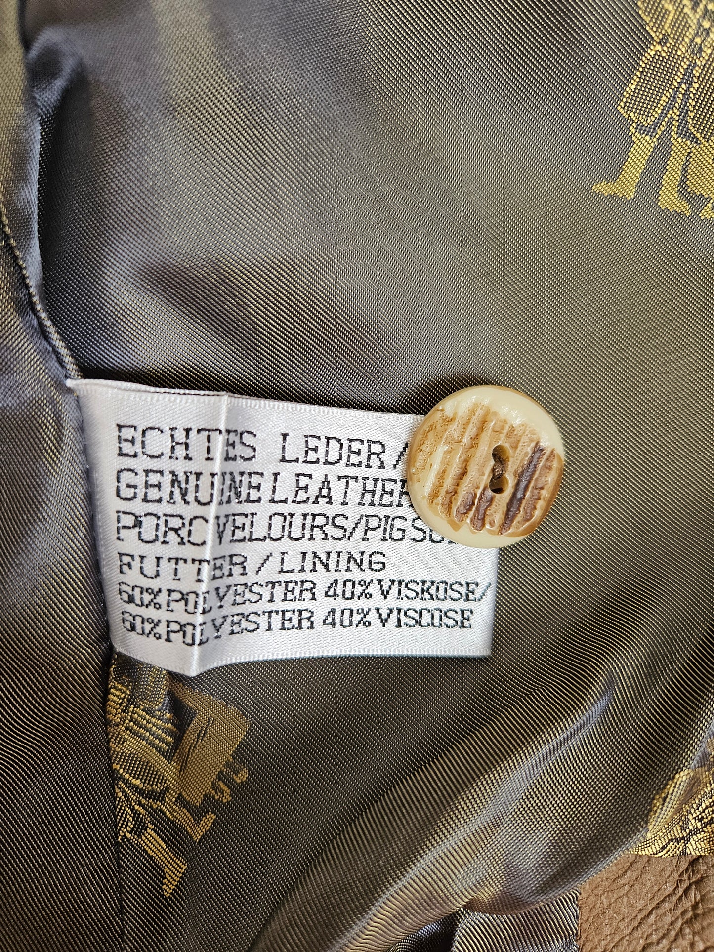 Top veston en cuir brodé - M