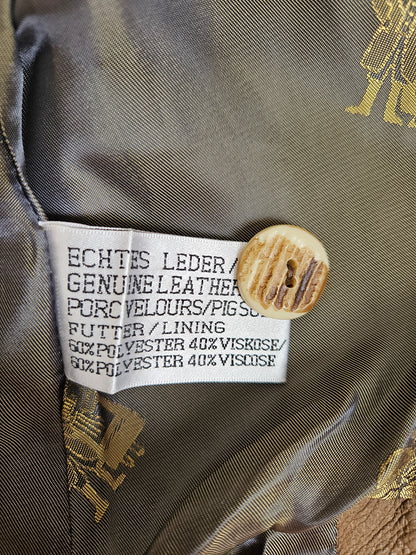 Top veston en cuir brodé - M