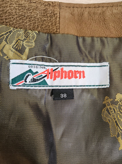 Top veston en cuir brodé - M