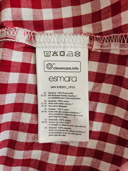 Blouse brodée à carreaux en coton - L/XL