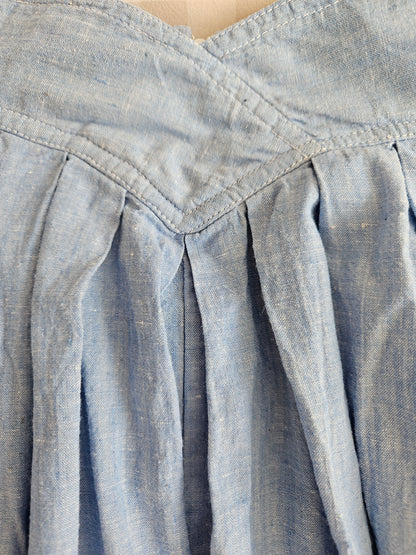 Jupe en coton bleu ciel - S