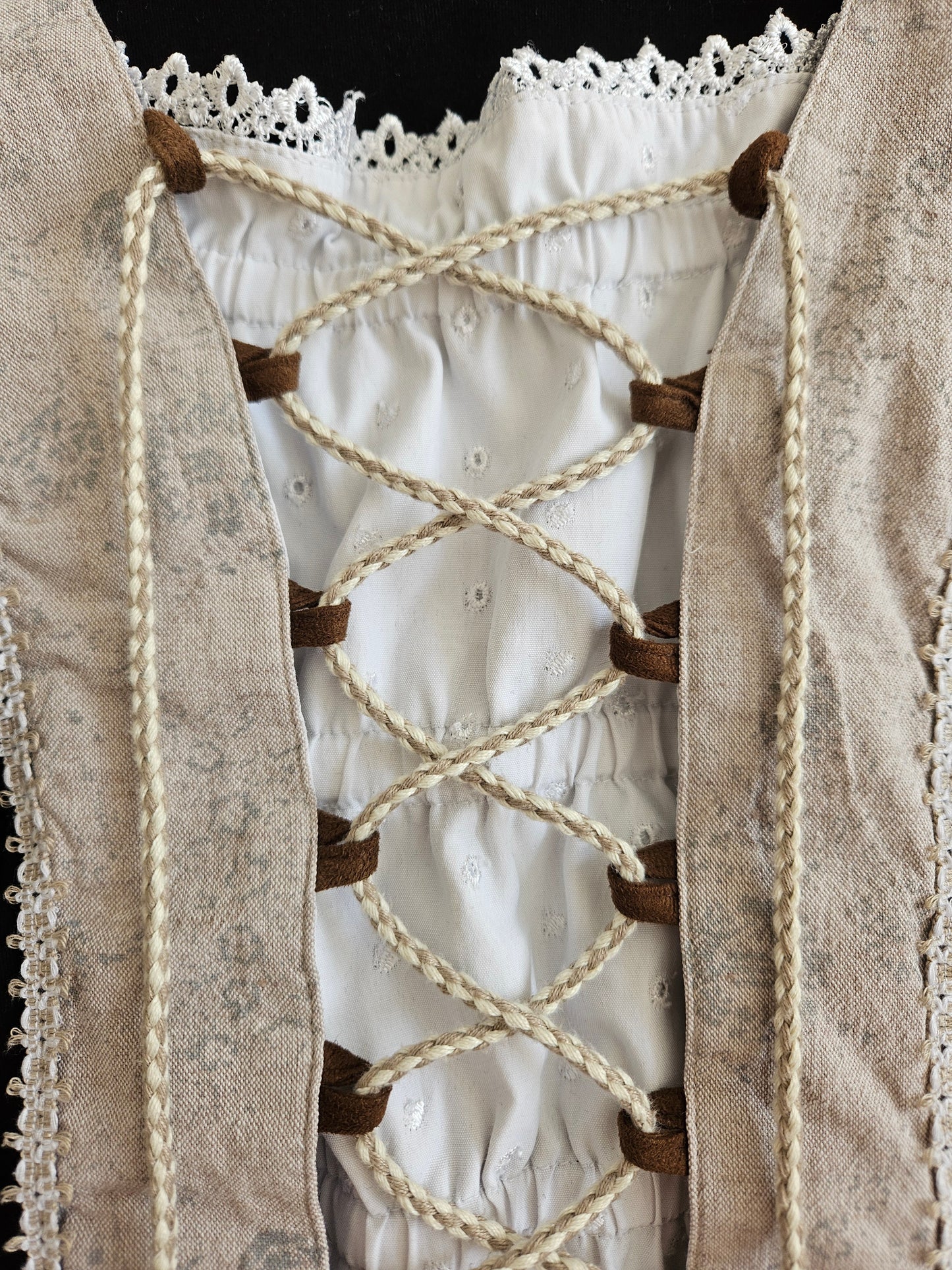 Top corset à lacets - S