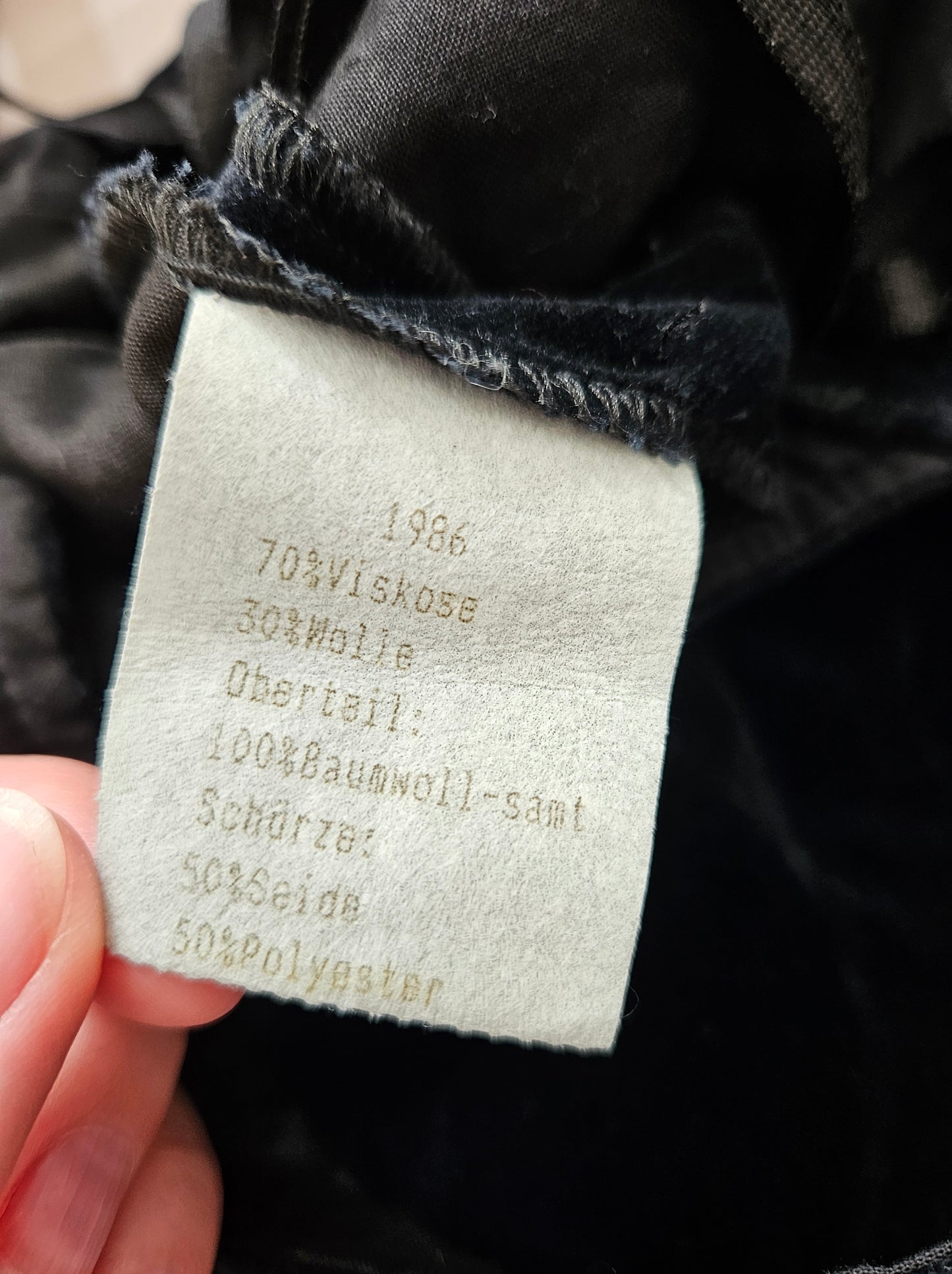 Robe longue noire Anna vintage brodée - M/L