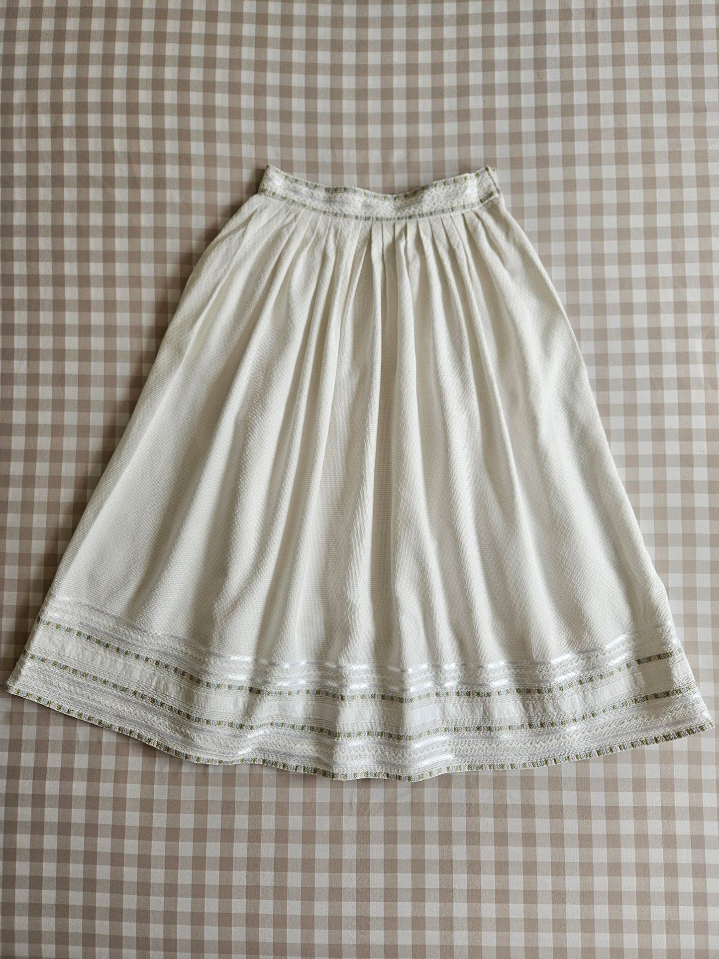 Jupe longue blanche en coton - XS/S