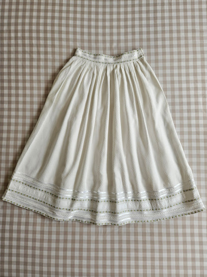 Jupe longue blanche en coton - XS/S