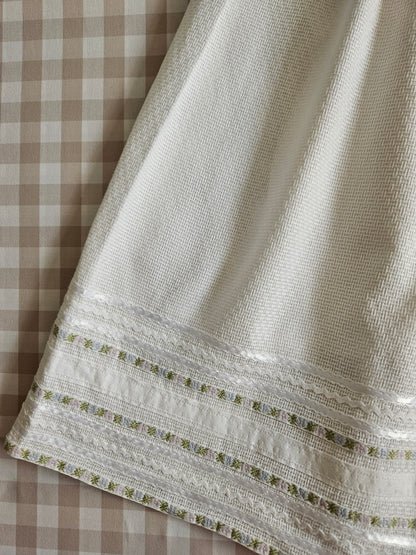 Jupe longue blanche en coton - XS/S