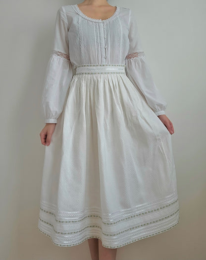 Jupe longue blanche en coton - XS/S