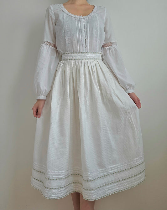 Jupe longue blanche en coton - XS/S