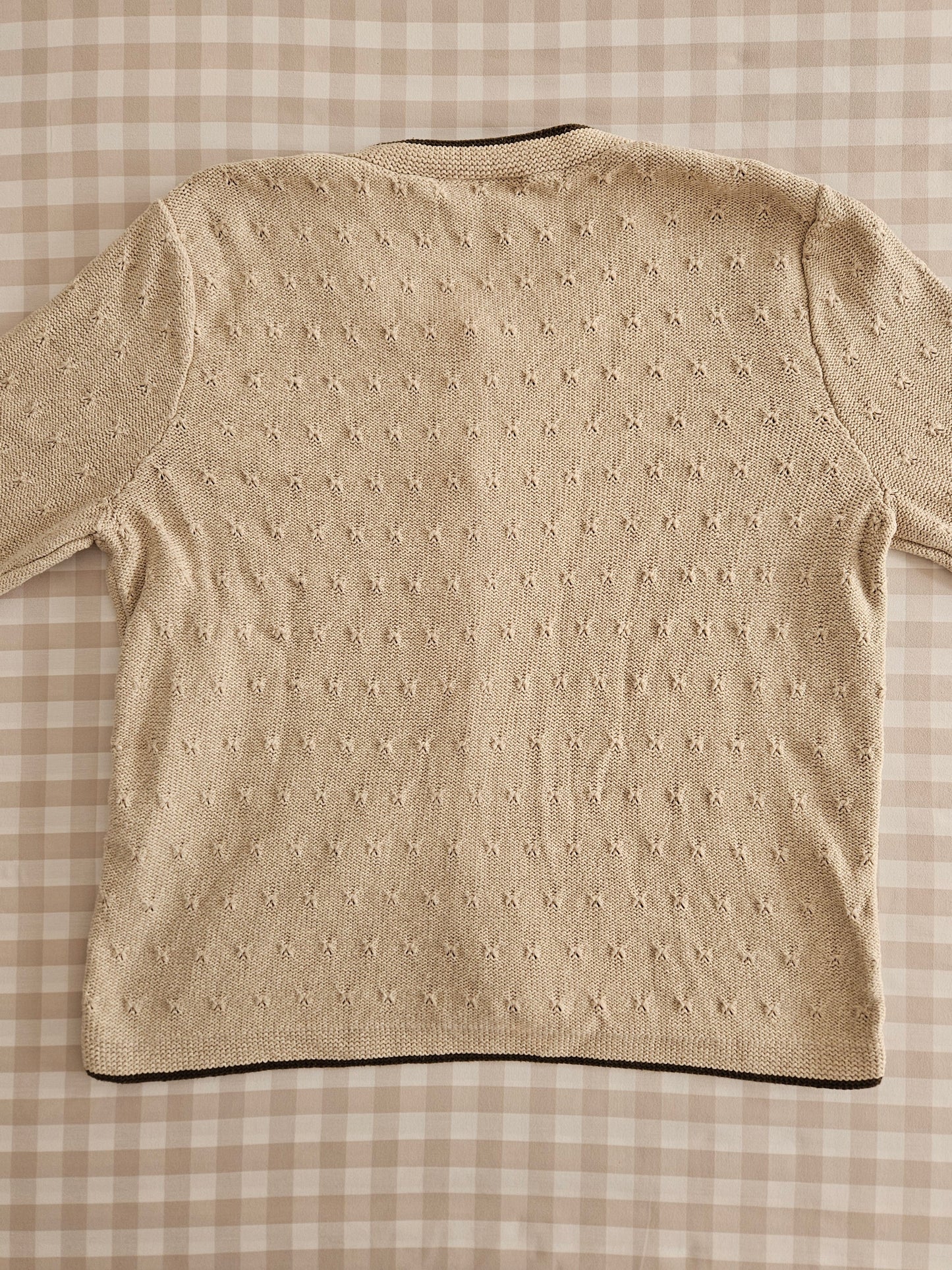 Cardigan brodé fleurs en coton - L