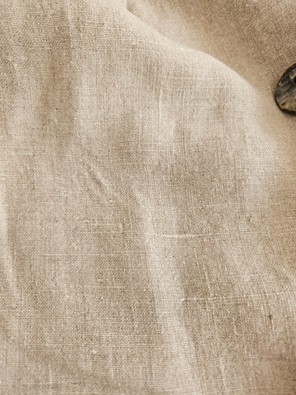 Robe longue beige 100% lin vintage - S