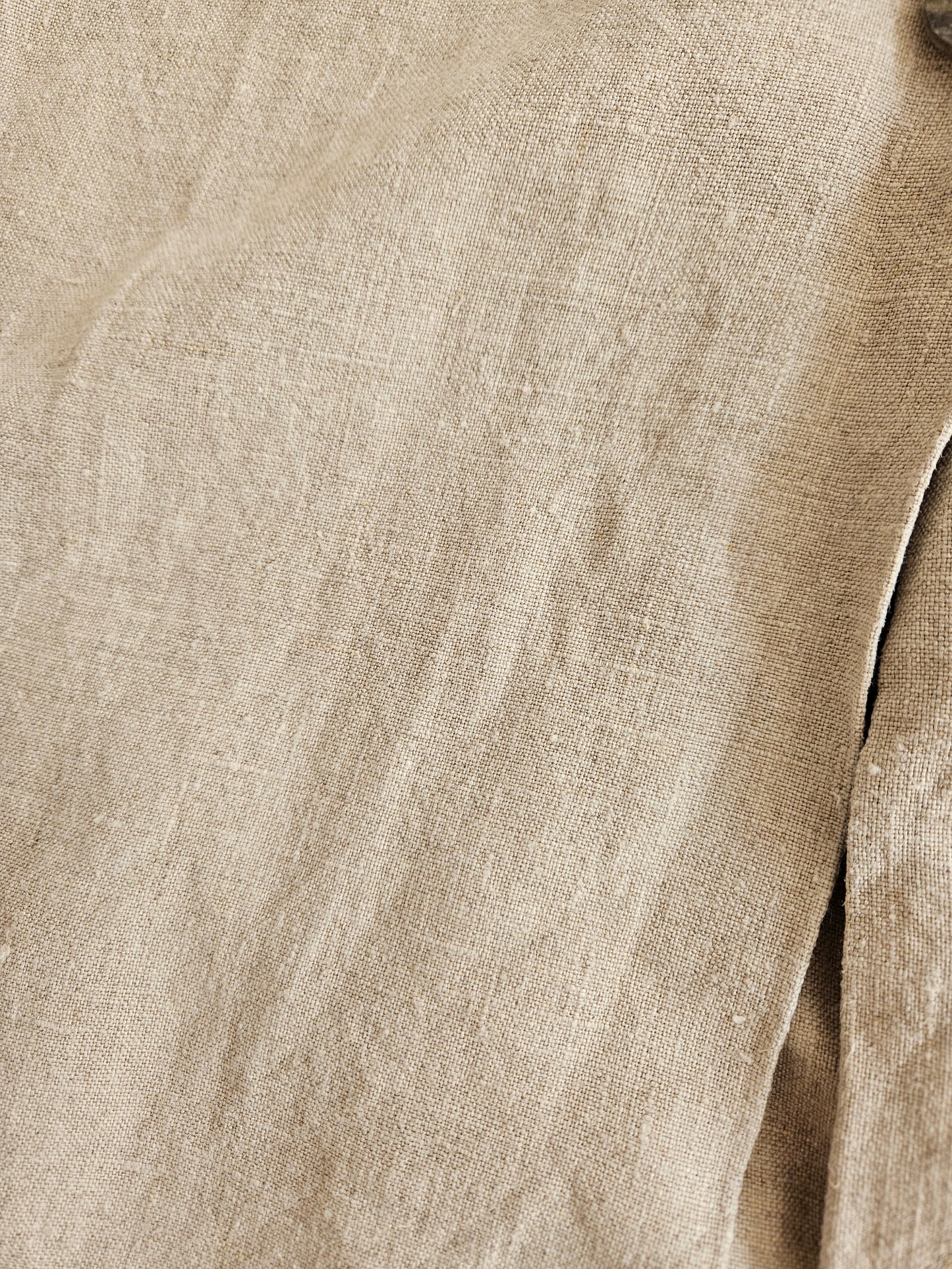 Robe longue beige 100% lin vintage - S