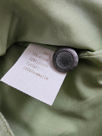 Veston en lin vert clair brodé - L