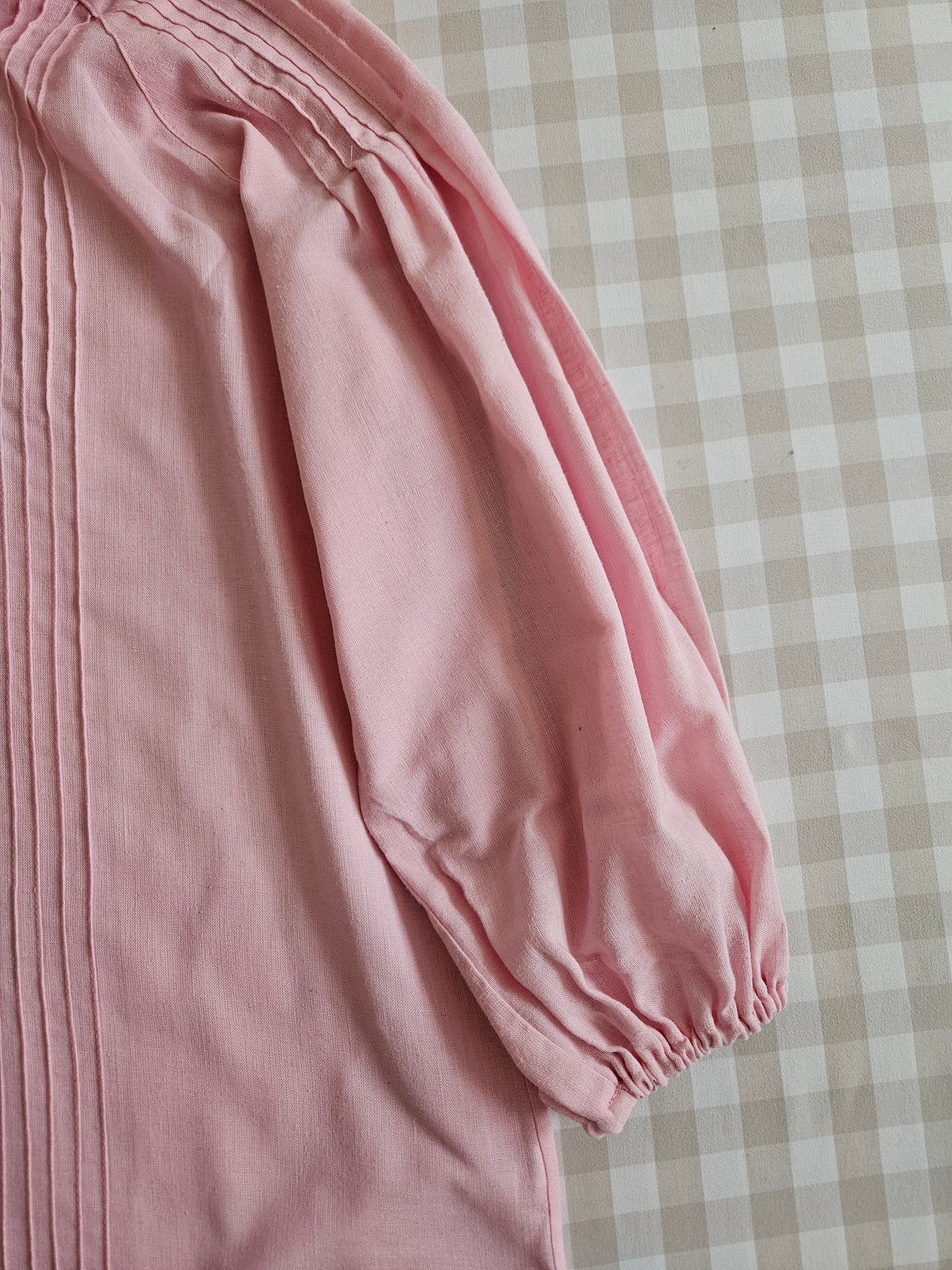 Blouse rose vintage en lin - S/M