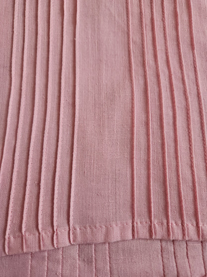 Blouse rose vintage en lin - S/M