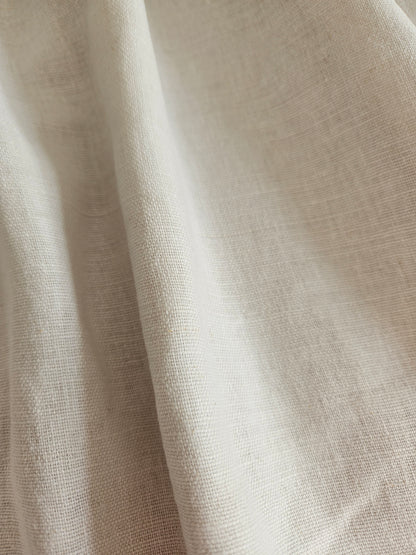 Robe longue corset en lin crème - M