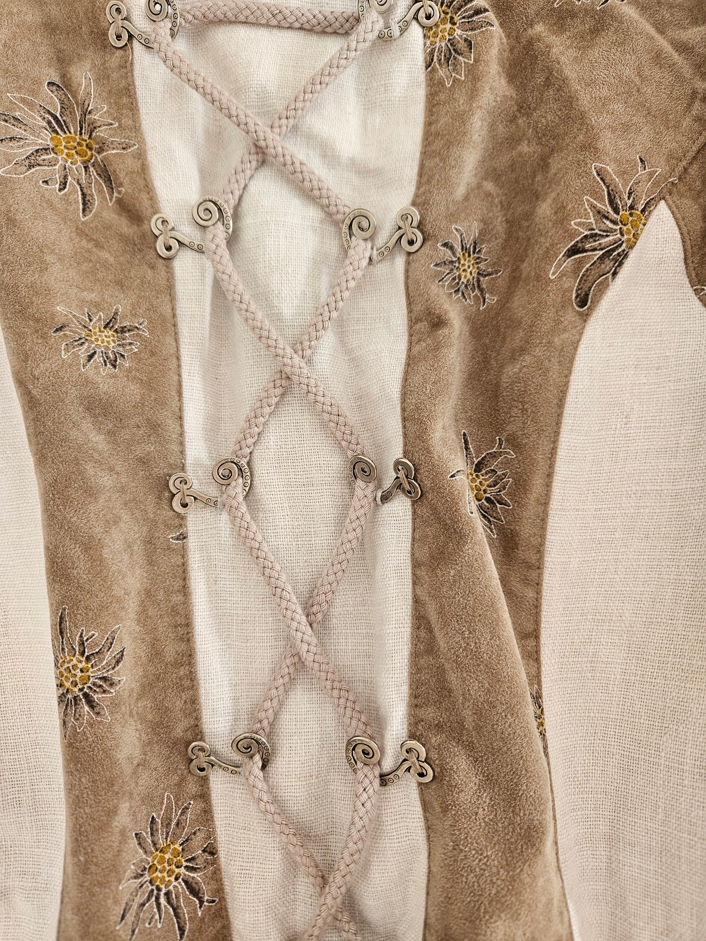 Robe longue corset en lin crème - M