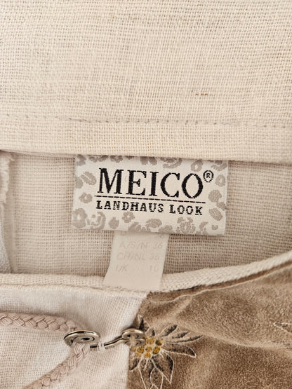 Robe longue corset en lin crème - M