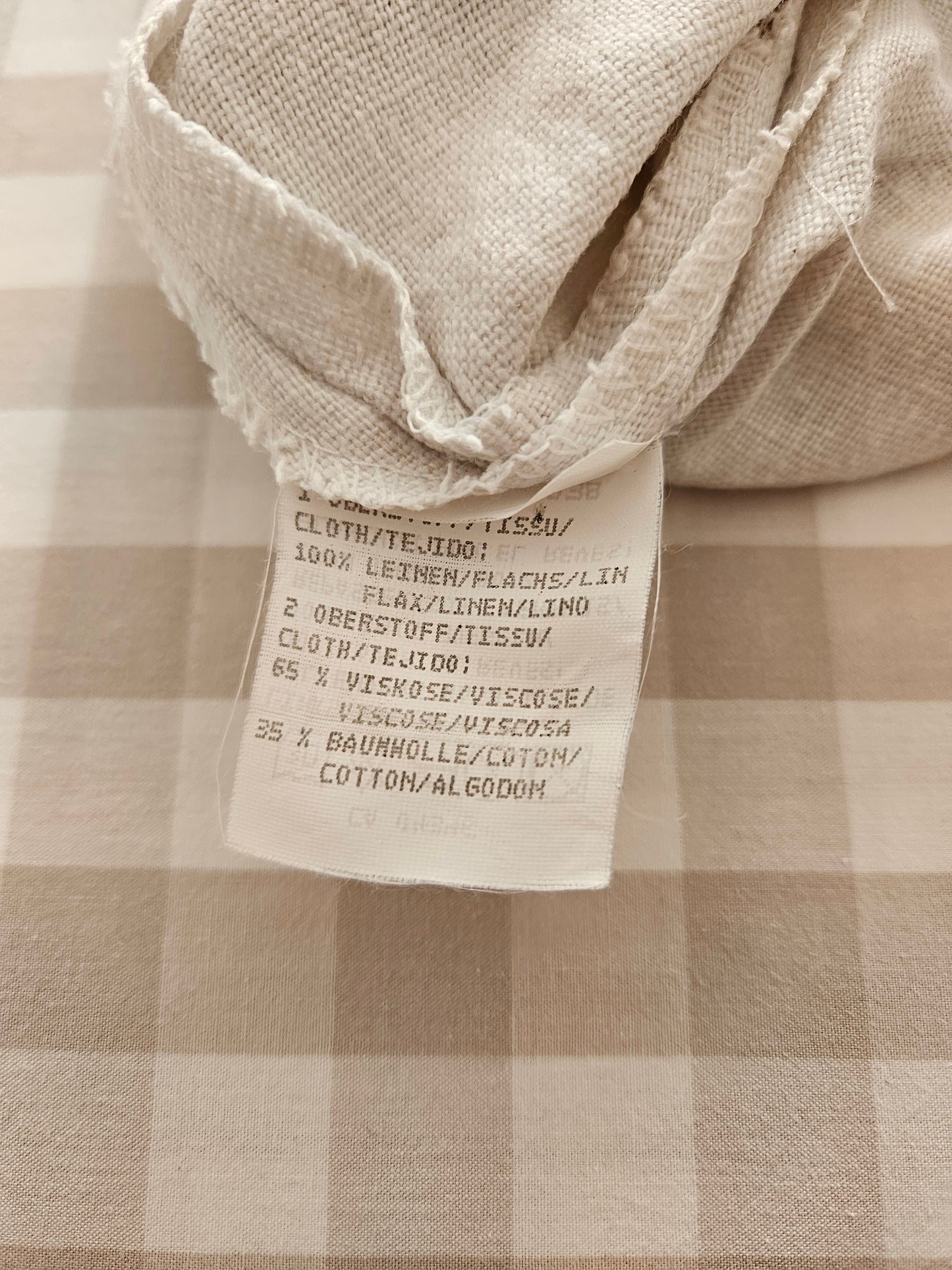 Robe longue corset en lin crème - M