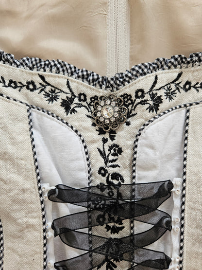 Top corset brodé à lacets - XS/S