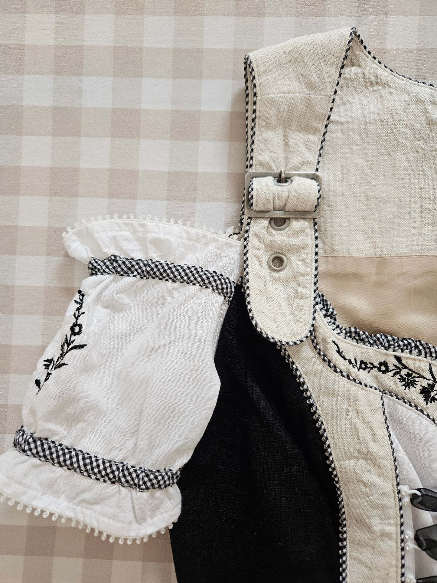 Top corset brodé à lacets - XS/S