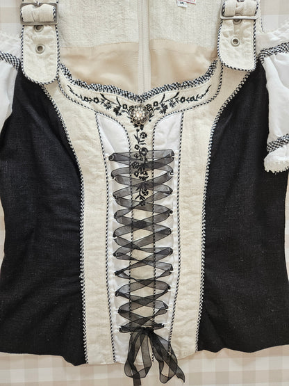 Top corset brodé à lacets - XS/S