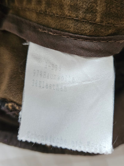 Top marron en jean brodé - XS/S