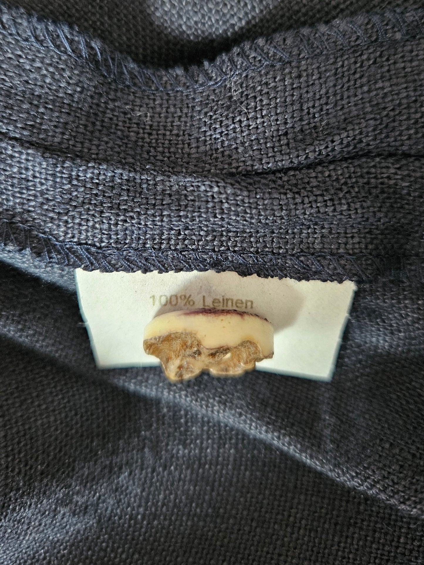 Robe longue bleue en lin - M