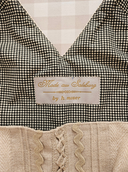 Haut à lacets en lin beige - S/M