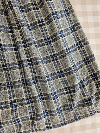 Robe à carreaux en coton vintage - S