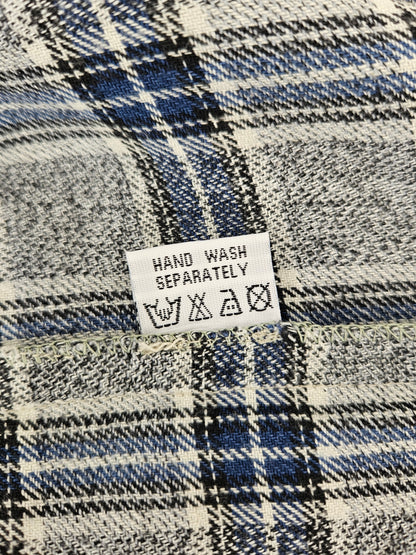 Robe à carreaux en coton vintage - S