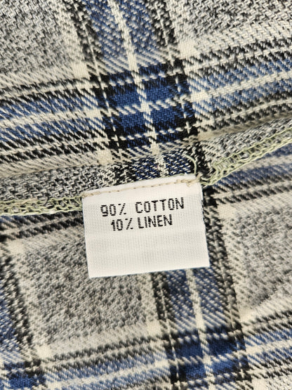 Robe à carreaux en coton vintage - S