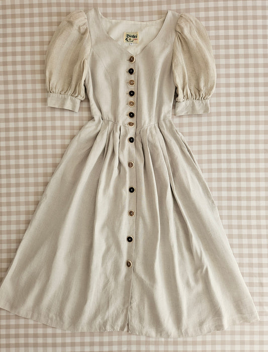 Robe longue crème/beige cottagecore  - M