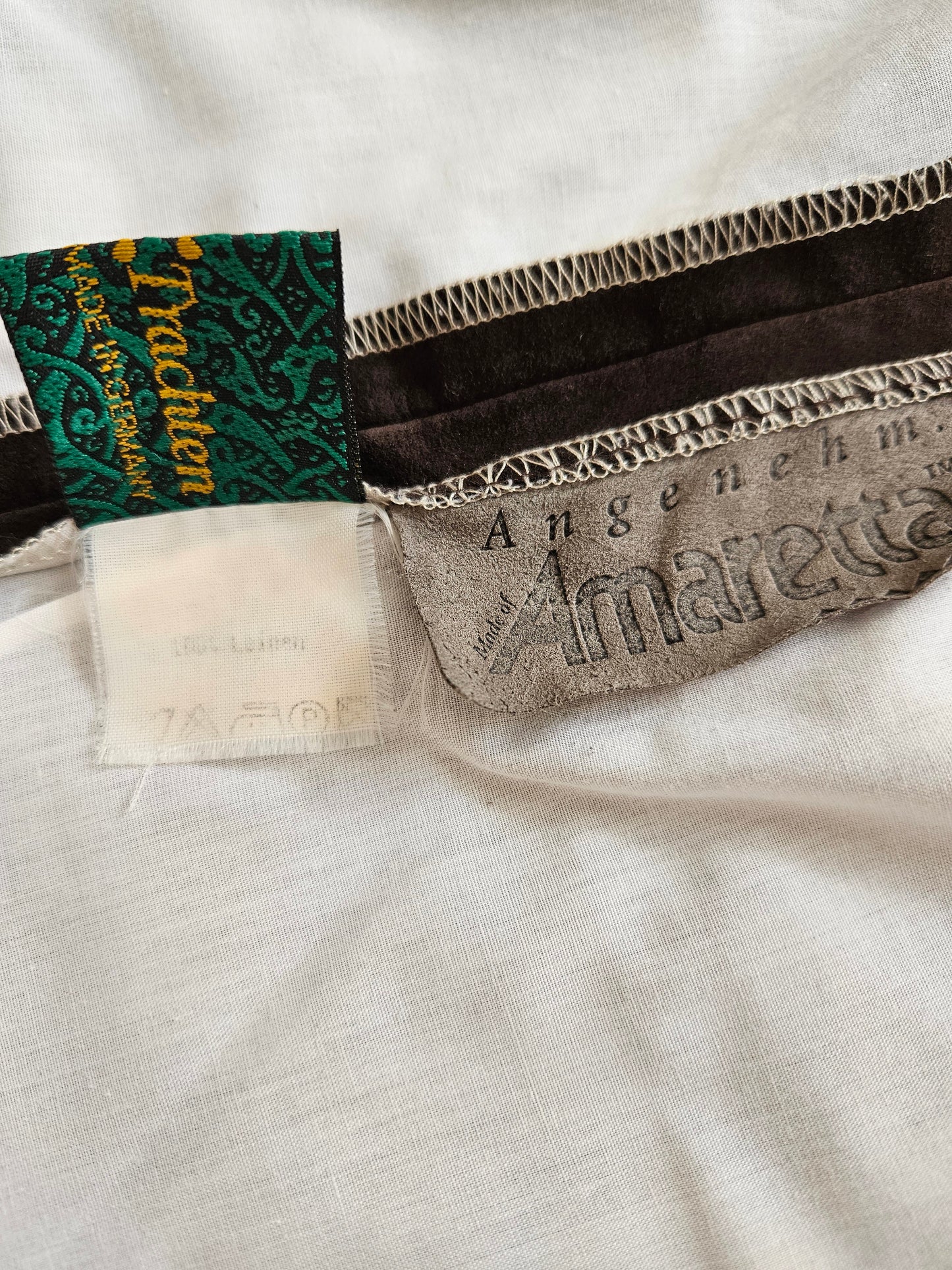 Corset à lacets en lin beige/marron - S/M