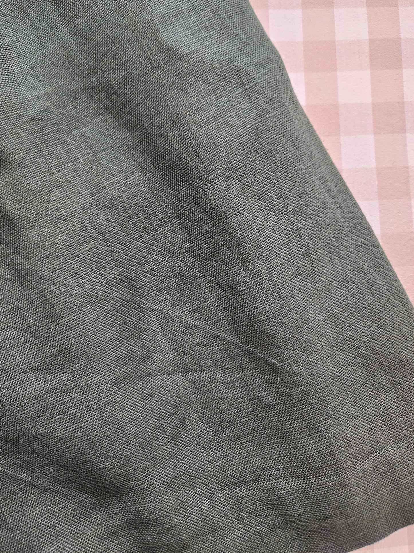 Jupe longue verte 100% lin - L