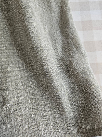 Haut en lin gris à laçage vintage style medieval - M