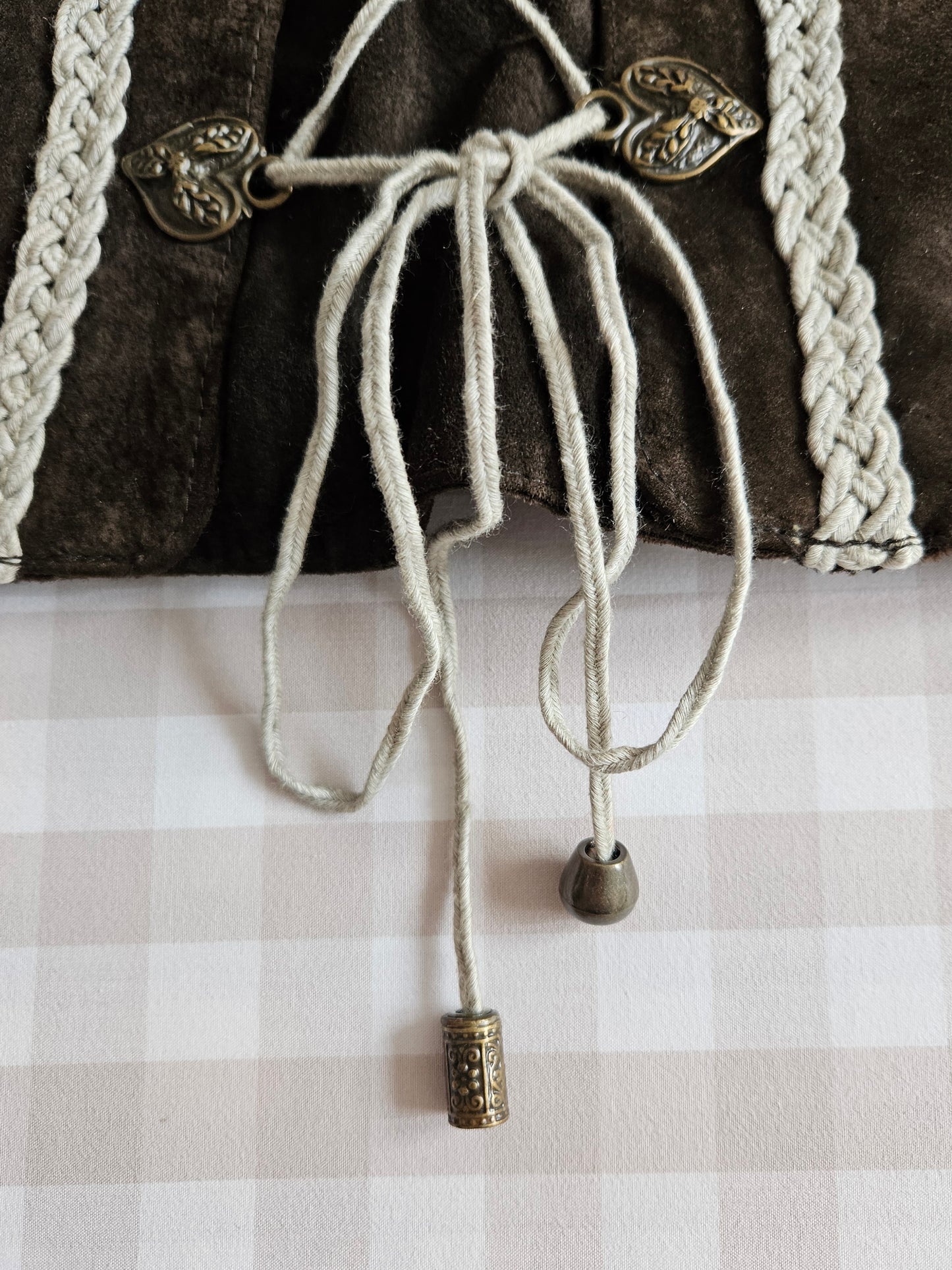 Top corset à lacets 100% cuir - XXL