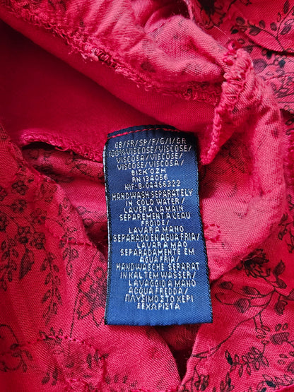 Robe longue rouge brodée fairycore - L