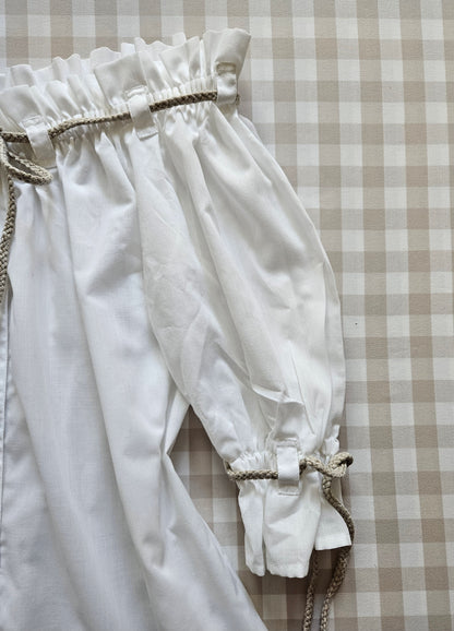 Blouse vintage à manches bouffantes - M