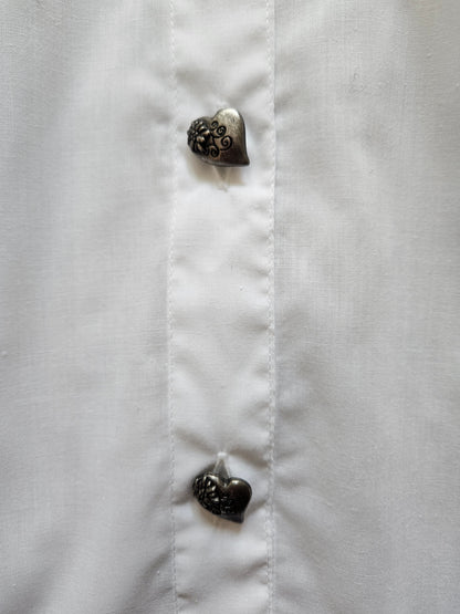 Blouse vintage à manches bouffantes - M