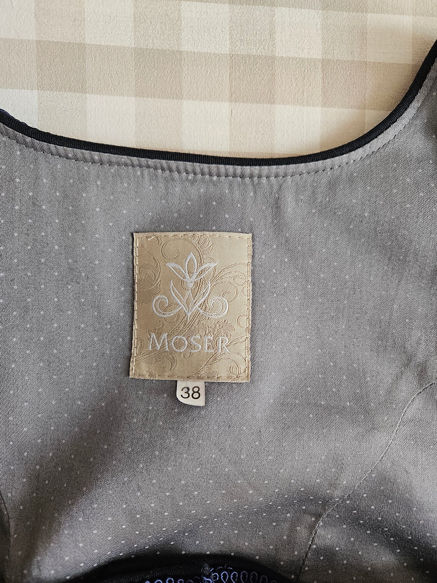 Robe vintage bleu foncé darkacademia - S