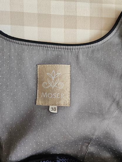 Robe vintage bleu foncé darkacademia - S